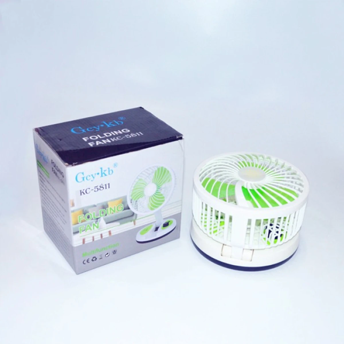 Rechargeable Mini Portable Fan -Green - Image 5