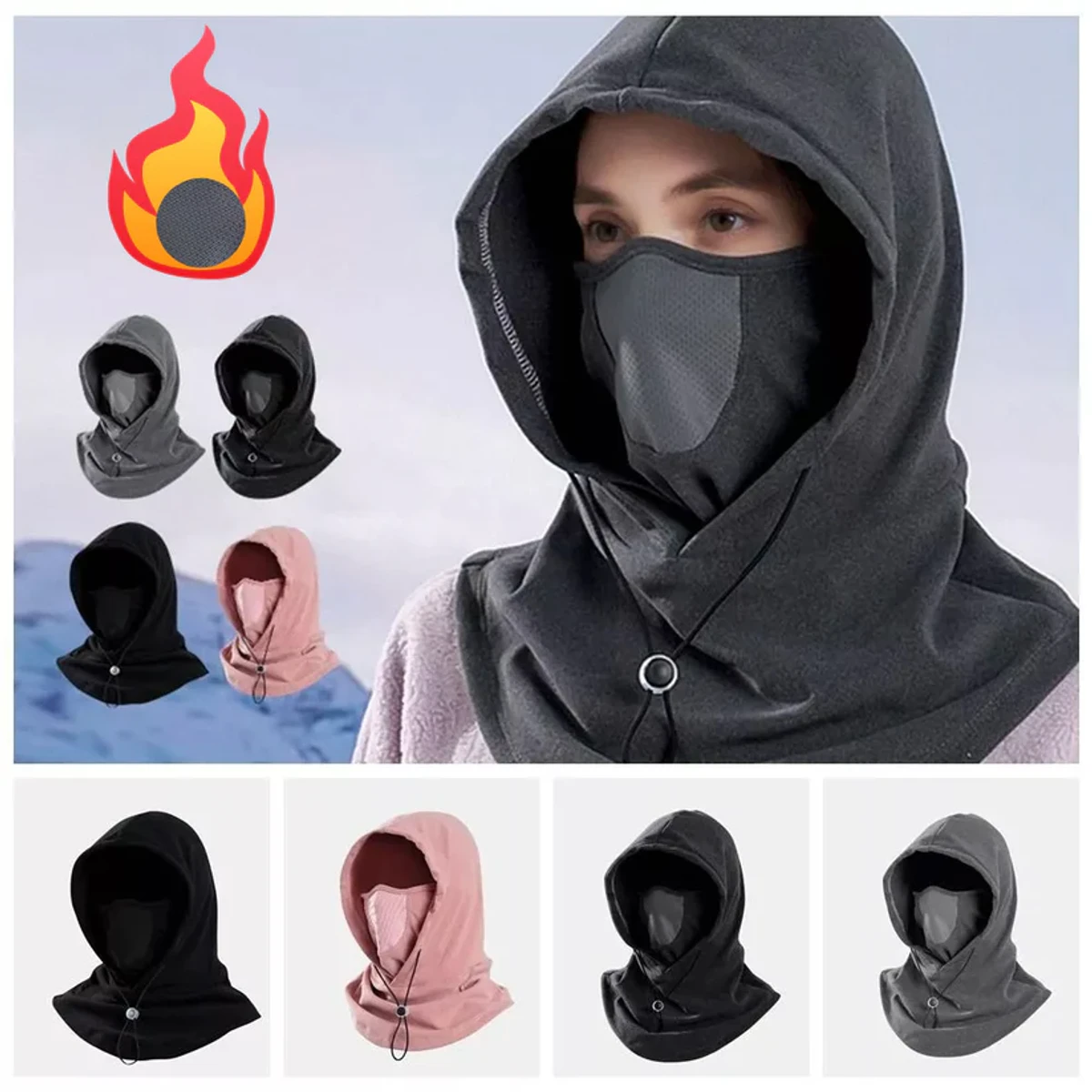 Balaclava Windproof Full Face Mask (Black)