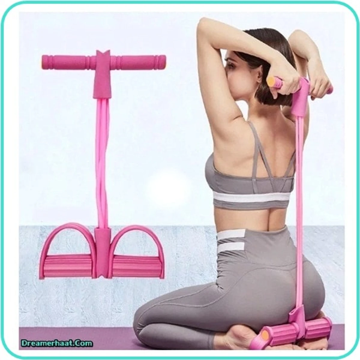 Elastic Sit Up Pull Rope Abdomen Leg Exerciser Bodybuilding Home Gym Fitness Stretching Slimming Training Foot Pedal. - Image 4